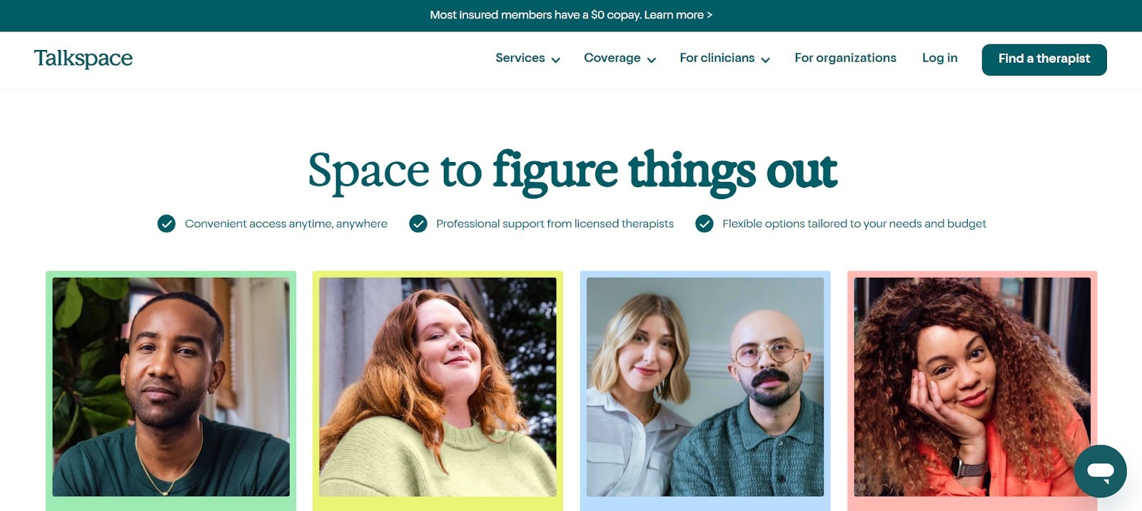 talkspace پلتفرم سلامت روان، روانشناسی و روانپزشکی
