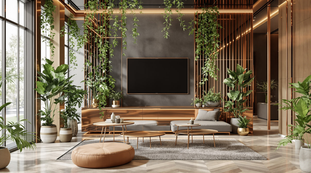 نورپردازی نمای ساختمان مدرن