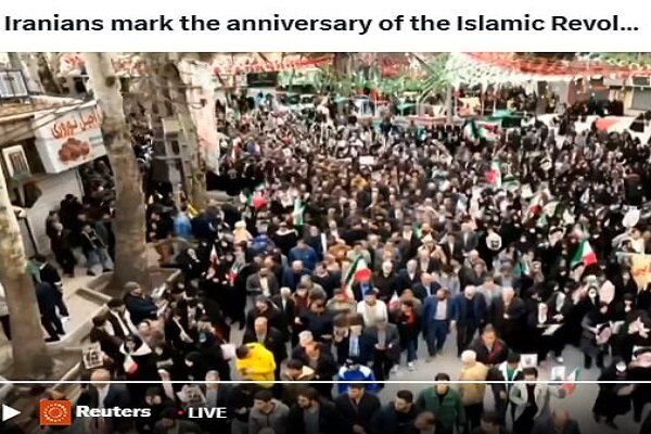پوشش راهپیمایی ۲۲ بهمن در «رویترز» پوشش راهپیمایی ۲۲ بهمن از سوی رویترز
