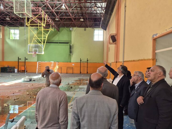 بازدید معاون وزیر علوم از بخش‌های آسیب‌دیده دانشگاه شهیدبهشتی