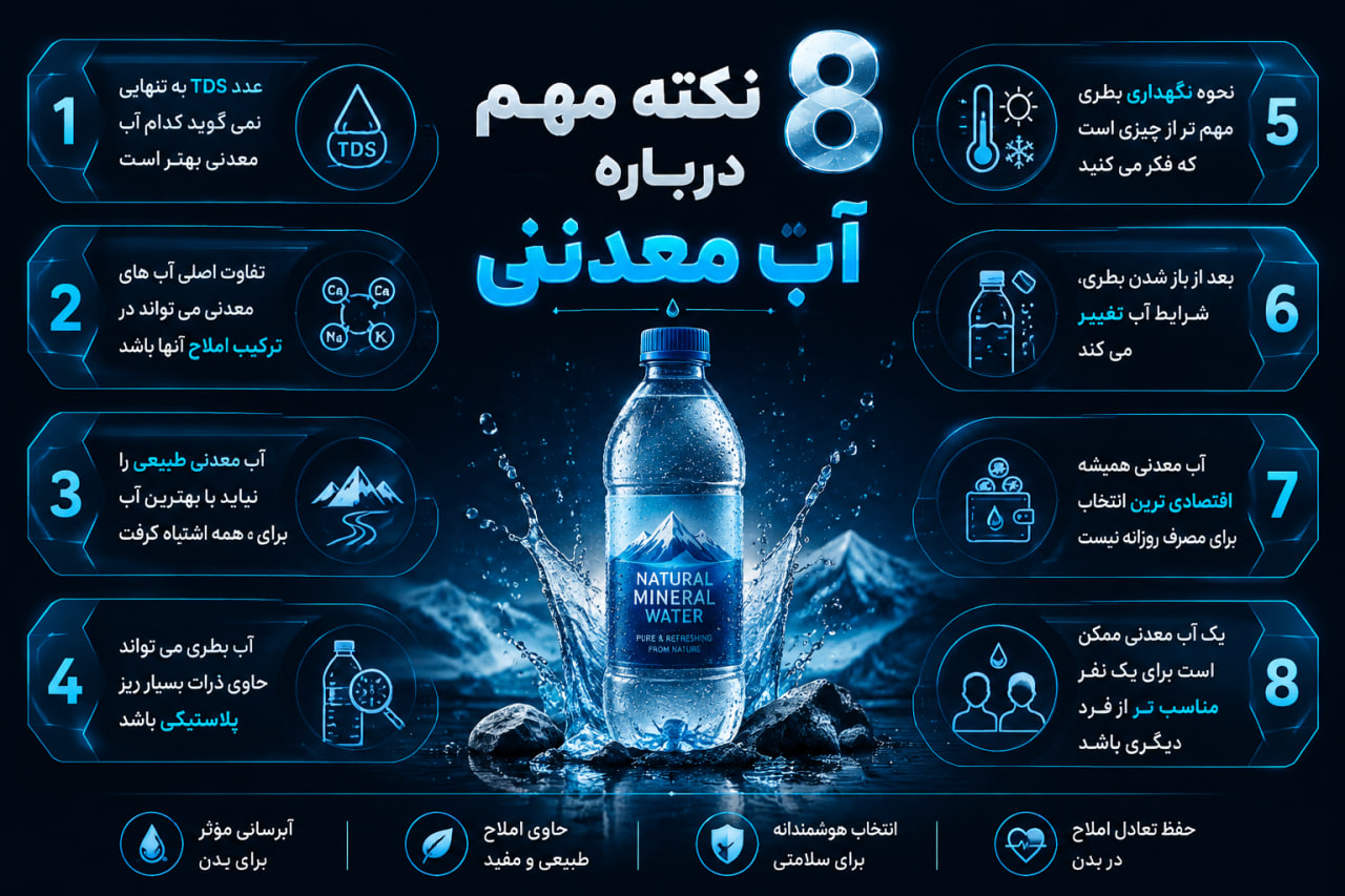 8 حقیقت ناگفته آب معدنی که فروشندگان نمی خواهند بدانید 8 نکته مهم درباره آب معدنی