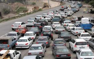 ترافیک سنگین در جاده چالوس و آزادراه تهران شمال