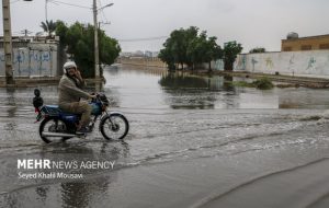 آبگرفتگی در خیابان‌های بندرکنگ