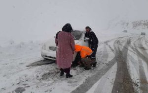 تردد از گردنه‌های چهارمحال و بختیاری با زنجیرچرخ