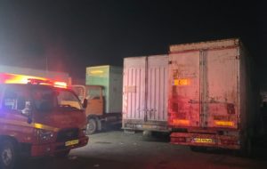 حریق انبار ضایعات روباز در مشهد