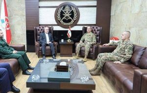 دیدار سفیر ایران با وزیر دفاع و فرمانده ارتش لبنان دیدار سفیر ایران با وزیر دفاع و فرمانده ارتش لبنان