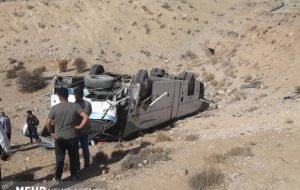 مصدومان واژگونی اتوبوس تهران – یاسوج به ۱۸ نفر افزایش یافت