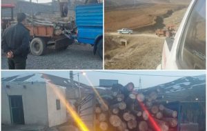 توقیف تراکتور حامل چوب‌های قاچاق درسقز؛تشکیل پرونده قضایی برای متخلفان