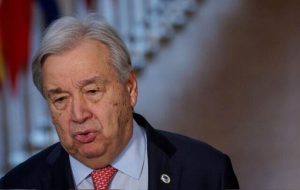 اظهارات دبیرکل سازمان ملل متحد درمورد لزوم پایان یافتن جنگ ایران و آمریکا