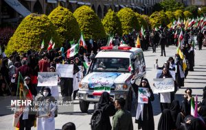 گزارش خبرنگار مهر از اجتماع دختران جانفدای اصفهان در میدان امام
