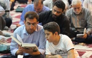 برگزاری دعای عرفه در جوار شهدای گمنام در اشخانه