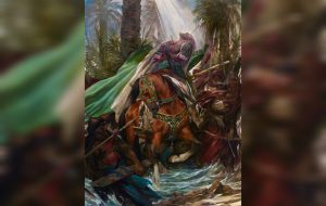 «آهن و آفتاب» روح‌الامین منتشر شد؛ نقشی از صحنه شهادت حضرت ابوالفضل(ع)