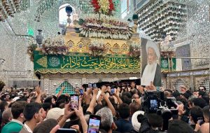 پیکر آیت‌الله محمد اسحاق فیاض در کاظمین و کربلا تشییع شد
